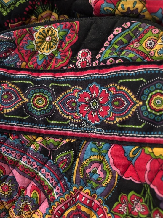 Vera Bradley Black Multi Floral Paisley Quilted Backpack main image 4